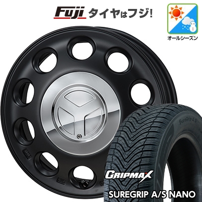 【新品 軽自動車】タフト ソリオ オールシーズンタイヤ ホイール4本セット 165/65R15 シュアグリップA/S ナノ(限定) モンツァ ピエディーノ 15インチ