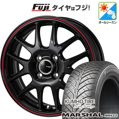 【新品国産車用 4穴100車】 オールシーズンタイヤ ホイール４本セット 185/60R15 クムホ マーシャル MH22(限定) モンツァ JPスタイル ジェファ 15インチ