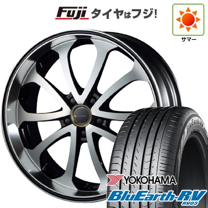 BluEarth - 【はち切れる引き請ける付き添い人】【新品国産車用 5穴114.3車】 夏タイア 車輪4本仕掛ける 225/55R19 ヨコハマ 青碧地びた RV-03 エムズスピード ジュノウ バベル 19in タイヤ、ホイール-自動車
