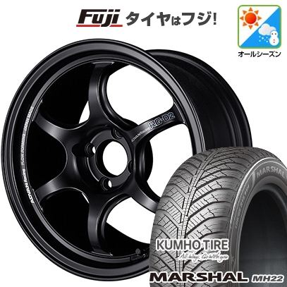 【新品国産車用4穴100】 | オールシーズンタイヤ ホイール4本セット | 205/45R17 | マーシャル MH22(限定) | ヨコハマ アドバンレーシング RG-D2 | 7J 17インチ