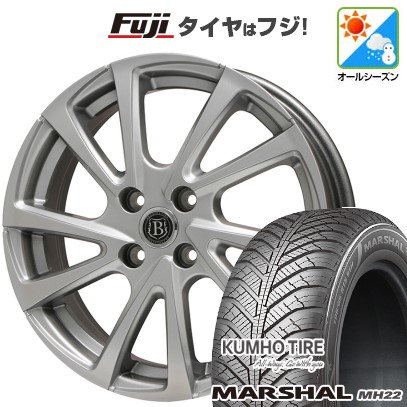 【新品国産車用 4穴100車】 オールシーズンタイヤ ホイール4本セット 165/65R14 マーシャル MH22 オールシーズン(限定) ブランドルライン ボレアノ10   14インチ