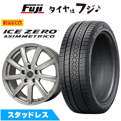 新品国産車用 5穴114.3車 スタッドレスタイヤ ホイール４本セット 225/65R17 ピレリ アイスゼロアシンメトリコ ブランドルライン ボレアノ9 17インチ