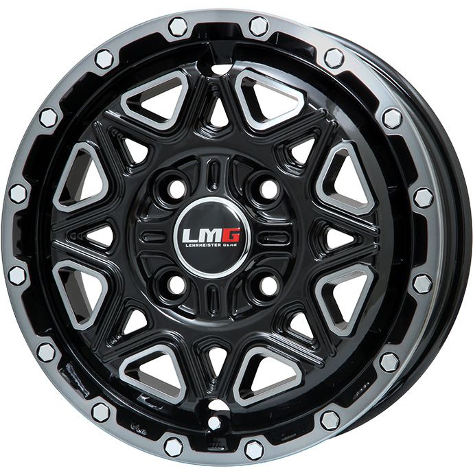 【新品 軽自動車】軽トラ 軽バン | 夏タイヤ ホイール4本セット | 145R12 6PR | ヨコハマ RY52 | レアマイスター LMG モンタグナ | 4J 12インチ