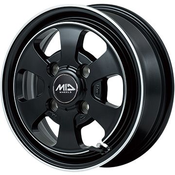 【新品 軽自動車】軽トラ 軽バン 夏タイヤ ホイール4本セット 145/80R12 80/78N ダンロップ グラントレック TG4 MID ガルシア ダラス6 12インチ :fuji 21681 154496 43100 43100:フジ スペシャルセレクション