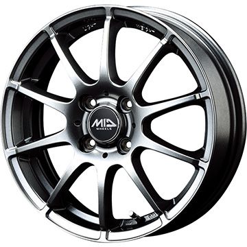 【新品国産4穴100車】 夏タイヤ ホイール４本セット 195/65R15 ヨコハマ ブルーアース AE 01F MID シュナイダー スタッグ メタリックグレー 15インチ :fuji 11881 125980 18640 18640:フジ スペシャルセレクション