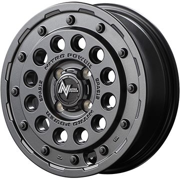 新品国産車用 4穴100車  オールシーズンタイヤ ホイール4本セット 165/65R14 マーシャル MH22(限定) MID WHEELS NITRO POWER H12 ショットガン 14インチ
