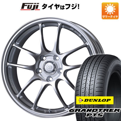 【新品国産5穴114.3車】 夏タイヤ ホイール４本セット 225/60R18 ダンロップ グラントレック PT5 エンケイ PF01 18インチ :fuji 1341 150964 40821 40821:フジ スペシャルセレクション