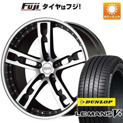 LE MANS - 【新品国産車用 5穴114.3車】 夏タイア 車輪4本仕かける 245/35R20 ダンロップ ルマン V+(ファイブ加えること) エムズスピード FORGEDひな形 555 20in