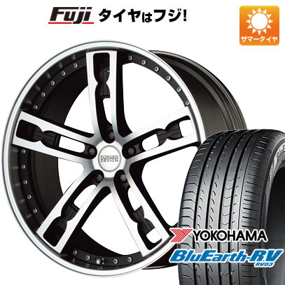 【パンク保証付】新品国産車用 5穴114.3車 夏タイヤ ホイール4本セット 245/40R20 ヨコハマ ブルーアース RV-03 エムズスピード FORGEDデザイン 555 20インチ