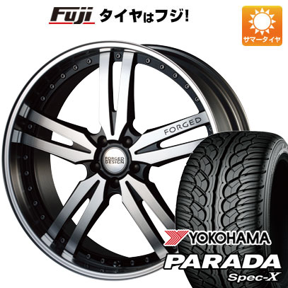 PARADA Spec-X - 【新品国産車用 5穴114.3車】 夏タイア 車輪4本仕掛ける 235/55R20 ヨコハマ エムズスピード FORGED絵図面 768 20in 自動車-車、バイク、自転車-夏タイヤ、ホイールセット
