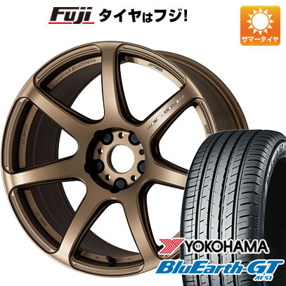 【新品国産5穴114.3車】 夏タイヤ ホイール4本セット 225/40R18 ヨコハマ ブルーアース GT AE51 ワーク エモーション T7R 18インチ :fuji 1131 141985 28537 28537:フジ スペシャルセレクション