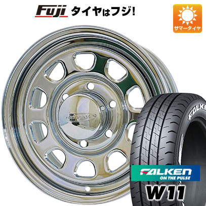 【新品】ハイエース200系 夏タイヤ ホイール4本セット 215/60R17 109/107N ファルケン W11 モリタ デイトナズ クローム 17インチ :fuji 2187 90921 29686 29686:フジ スペシャルセレクション