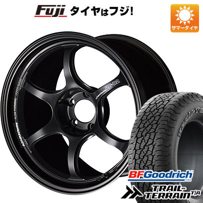 BFグッドリッチ - 【新品国産車用 5穴100車】 夏タイア 銀輪4本仕かける 225/55R18 トレールテレーンT/A ORBL ヨコハマ アドバンレーシング RG-DII 18in