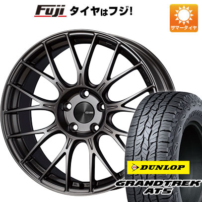 【新品国産5穴100車】 夏タイヤ ホイール４本セット 225/55R18 ダンロップ グラントレック AT5 エンケイ PFM1 18インチ :fuji 2288 151249 32852 32852:フジ スペシャルセレクション