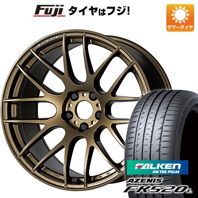 AZENIS - 【新品国産車用 5穴114.3車】 夏タイア 銀輪4本仕かける 245/45R19 ファルケン アゼニス FK520L 細工物 情意 M8R 19in