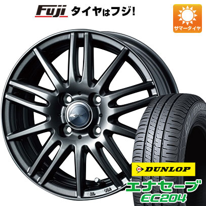 【新品国産4穴100車】 夏タイヤ ホイール4本セット 165/70R14 ダンロップ エナセーブ EC204 ウェッズ ザミック ティート 14インチ :fuji 21961 123057 25600 25600:フジ スペシャルセレクション