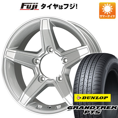 【新品】ジムニー 夏タイヤ ホイール4本セット 175/80R16 ダンロップ グラントレック PT5 プレミックス エステラ(シルバー/リムポリッシュ) 16インチ :fuji 16701 106731 40811 40811:フジ スペシャルセレクション