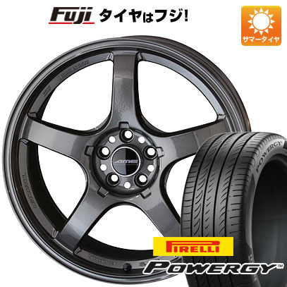 【新品国産5穴114.3車】 夏タイヤ ホイール４本セット 225/40R18 ピレリ パワジー 共豊 AME トレーサーGT V 18インチ :fuji 1131 103175 36964 36964:フジ スペシャルセレクション