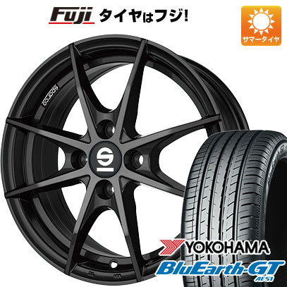 【新品国産4穴100車】 夏タイヤ ホイール4本セット 195/55R15 ヨコハマ ブルーアース GT AE51 OZ SPARCO トロフェオ 15インチ :fuji 1848 98453 33215 33215:フジ スペシャルセレクション