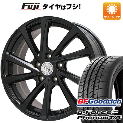 【新品国産5穴114.3車】 夏タイヤ ホイール４本セット 225/40R18 BFグッドリッチ(フジ専売) g-FORCE フェノム T/A ブランドル E04B 18インチ｜fujidesignfurniture