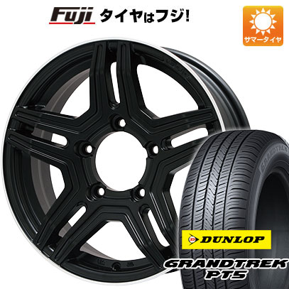 【新品】ジムニー 夏タイヤ ホイール4本セット 175/80R16 ダンロップ グラントレック PT5 プレミックス グラバス Jr(マットブラック/リムポリッシュ) 16インチ :fuji 16701 107871 40811 40811:フジ スペシャルセレクション