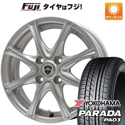 【新品 軽自動車】夏タイヤ ホイール4本セット 165/55R14 ヨコハマ PARADA PA03 ブラックレター 95/93N ブランドル  ER16 14インチ