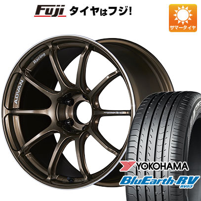 【パンク保証付】新品国産車用 5穴114.3車 夏タイヤ ホイール4本セット 225/50R18 ヨコハマ ブルーアース RV-03 ヨコハマ アドバンレーシング RSIII 18インチ