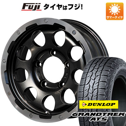 【新品】ジムニーシエラ 夏タイヤ ホイール4本セット 225/70R16 ダンロップ グラントレック AT5 レアマイスター LMG CS 9 ブラック/ブラッククリアリム 16インチ :fuji 16701 110738 32867 32867:フジ スペシャルセレクション