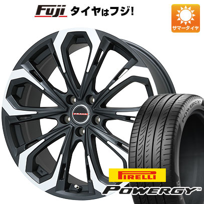 【新品国産5穴114.3車】 夏タイヤ ホイール4本セット 235/55R19 ピレリ パワジー ビッグウエイ LEYSEEN プラバ5X(マットブラックポリッシュ) 19インチ :fuji 1121 115008 41421 41421:フジ スペシャルセレクション