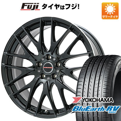 【パンク保証付】【新品国産5穴100車】 夏タイヤ ホイール4本セット 225/60R17 ヨコハマ ブルーアース RV-03 ビッグウエイ LEYSEEN プラバ9M 17インチ｜fujidesignfurniture