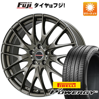 【新品国産5穴114.3車】 夏タイヤ ホイール4本セット 235/55R19 ピレリ パワジー ビッグウエイ LEYSEEN プラバ9M(ブロンズ/リムポリッシュ) 19インチ :fuji 1121 114757 41421 41421:フジ スペシャルセレクション