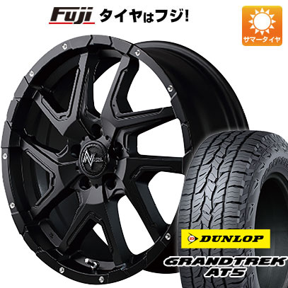 【新品国産5穴114.3車】 夏タイヤ ホイール4本セット 215/70R16 ダンロップ グラントレック AT5 MID ナイトロパワー  デリンジャー 16インチ