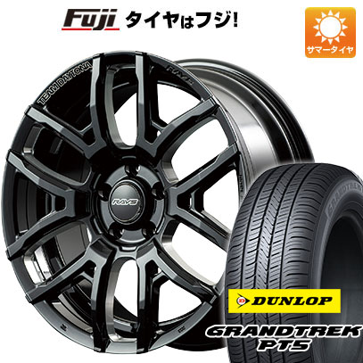 【新品国産5穴114.3車】 夏タイヤ ホイール4本セット 225/55R18 ダンロップ グラントレック PT5 レイズ デイトナ F6ドライブ 18インチ :fuji 1321 139772 40818 40818:フジ スペシャルセレクション