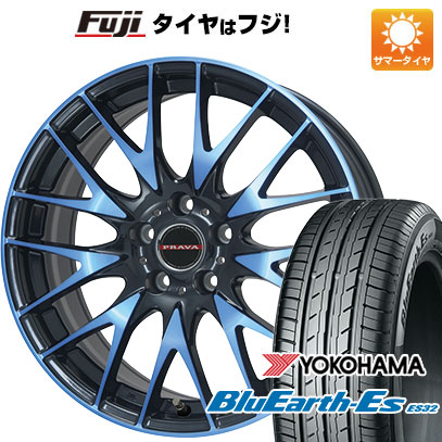 【新品国産5穴114.3車】 夏タイヤ ホイール4本セット 225/40R18 ヨコハマ ブルーアース ES32 ビッグウエイ LEYSEEN プラバ9M(ブルークリア) 18インチ :fuji 1131 118948 35465 35465:フジ スペシャルセレクション