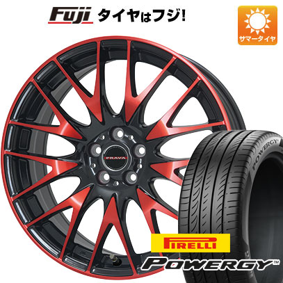 【新品国産5穴114.3車】 夏タイヤ ホイール4本セット 205/50R17 ピレリ パワジー ビッグウエイ LEYSEEN プラバ9M(レッドクリア) 17インチ :fuji 1672 118947 38262 38262:フジ スペシャルセレクション