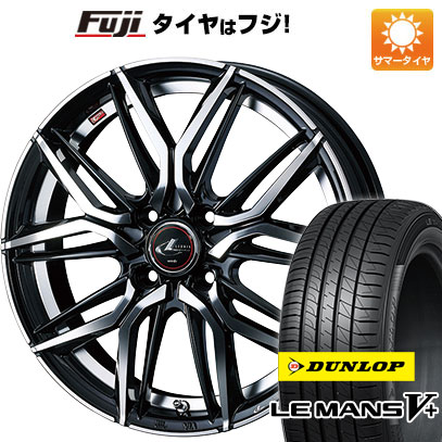 【新品国産4穴100車】 夏タイヤ ホイール4本セット 185/55R15 ダンロップ ルマン V+(ファイブプラス) WEDS レオニス LM 15インチ :fuji 1846 136846 40658 40658:フジ スペシャルセレクション