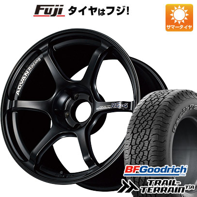 BFグッドリッチ - 【新品国産車用 5穴100車】 夏タイア 銀輪4本仕かける 225/55R18 トレールテレーンT/A ORBL ヨコハマ アドバンレーシング RG4 18in