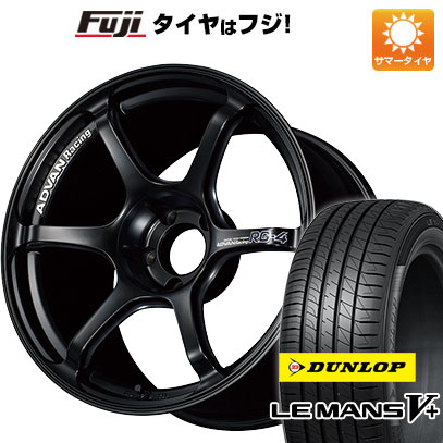 LE MANS - 【新品国産車用 5穴114.3車】 夏タイア 車輪4本仕掛ける 225/40R18 ダンロップ ルマン V+(ファイブつけ加える) ヨコハマ アドバンレーシング RG4 18in タイヤ、ホイール-車、バイク、自転車-自動車