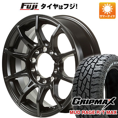 【新品】ジムニー 夏タイヤ ホイール４本セット 195/80R16 グリップマックス マッドレイジR/T MAX RWL(限定) ゴジゲン ブラックマン G I 16インチ :fuji 16701 150186 33235 33235:フジ スペシャルセレクション