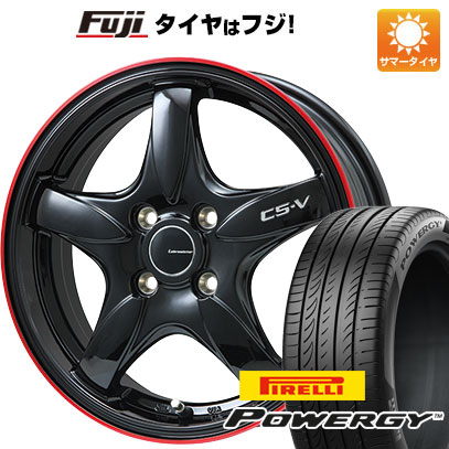 シエンタ 2022- 夏タイヤ ホイール4本セット 185/65R15 ピレリ パワジー レアマイスター CS-V(グロスブラック/レッドリム) 15インチ