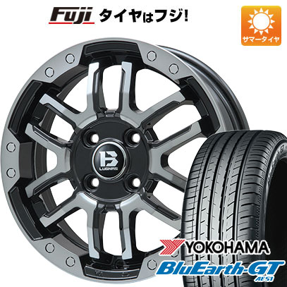 N-BOX タント ワゴンR 夏タイヤ ホイール4本セット 165/55R15 ヨコハマ ブルーアース GT AE51 ビッグウエイ B-LUGNAS FRD 15インチ