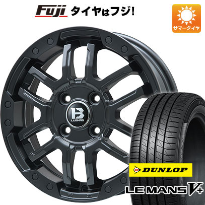 【新品国産4穴100車】 夏タイヤ ホイール4本セット 195/55R16 ダンロップ ルマン V+(ファイブプラス) ビッグウエイ B LUGNAS FRD(マットブラック) 16インチ :fuji 190 137786 40668 40668:フジ スペシャルセレクション