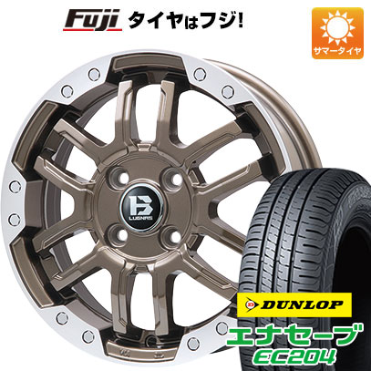 【新品国産4穴100車】 夏タイヤ ホイール4本セット 185/60R16 ダンロップ エナセーブ EC204 ビッグウエイ B LUGNAS FRD(ブロンズ/リムポリッシュ) 16インチ :fuji 13442 137785 25573 25573:フジ スペシャルセレクション