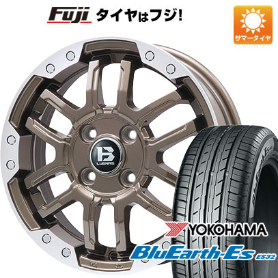 【新品 軽自動車】N-BOX タント ワゴンR 夏タイヤ ホイール4本セット 155/65R14 ヨコハマ ブルーアース ES32 ビッグウエイ B-LUGNAS FRD 14インチ