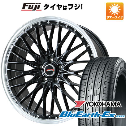 【新品国産5穴100車】 夏タイヤ ホイール4本セット 215/45R17 ヨコハマ ブルーアース ES32 プレミックス MER PROMESH グロスブラック/リムポリッシュ 17インチ :fuji 1674 137748 35475 35475:フジ スペシャルセレクション