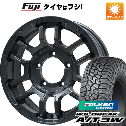 【新品】ジムニー 夏タイヤ ホイール4本セット 175/80R16 ファルケン ワイルドピーク A/T3W ビッグウエイ B LUGNAS FRD(マットブラック) 16インチ :fuji 16701 137766 33754 33754:フジ スペシャルセレクション