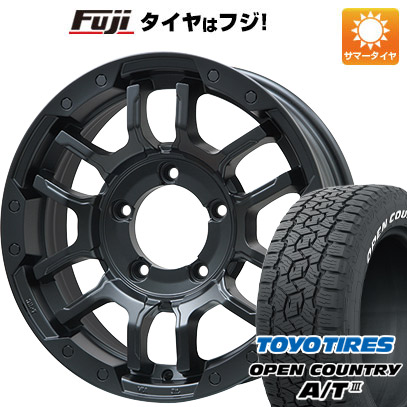 【新品】ジムニー 夏タイヤ ホイール４本セット 175/80R16 トーヨー オープンカントリー A/T III RWL/RBL ビッグウエイ B LUGNAS FRD(マットブラック) 16インチ :fuji 16701 137766 42835 42835:フジ スペシャルセレクション