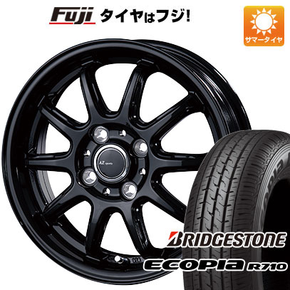 【新品 軽自動車】軽トラ 軽バン 夏タイヤ ホイール4本セット 145/80R12 80/78N ブリヂストン エコピア R710(限定) インターミラノ AZ-SPORTS RC-10 12インチ｜fujidesignfurniture