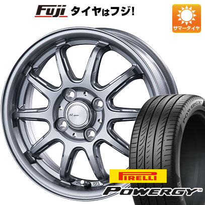 【新品国産4穴100車】 夏タイヤ ホイール４本セット 195/55R15 ピレリ パワジー インターミラノ AZ SPORTS RC 10 ダークシルバー 15インチ :fuji 1848 151667 37000 37000:フジ スペシャルセレクション