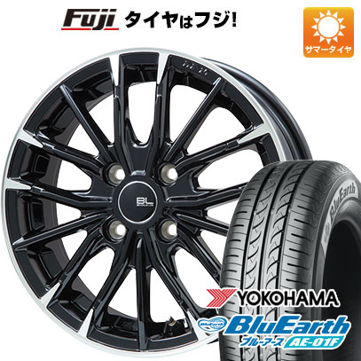 【新品国産4穴100車】 夏タイヤ ホイール４本セット 175/65R15 ヨコハマ ブルーアース AE-01F ブランドルライン DF-10M グロスブラック/カットスポーク 15インチ｜fujidesignfurniture